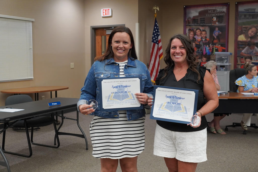 Two women and an award