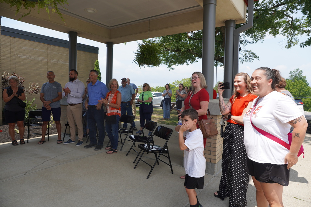 ceremony attendees outside