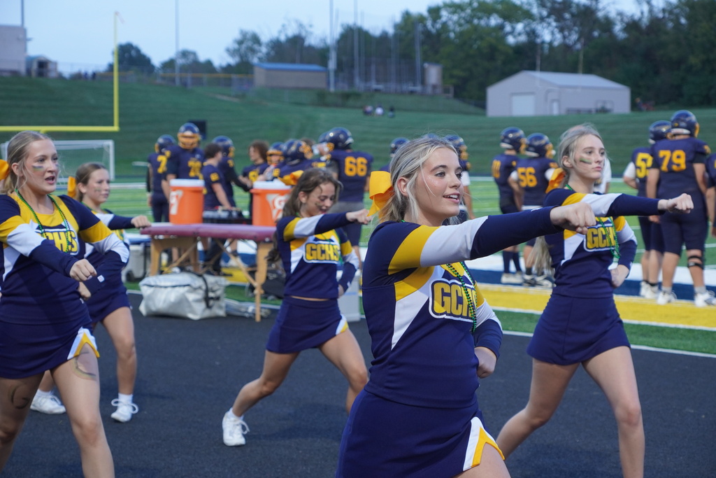 cheerleaders at the football game