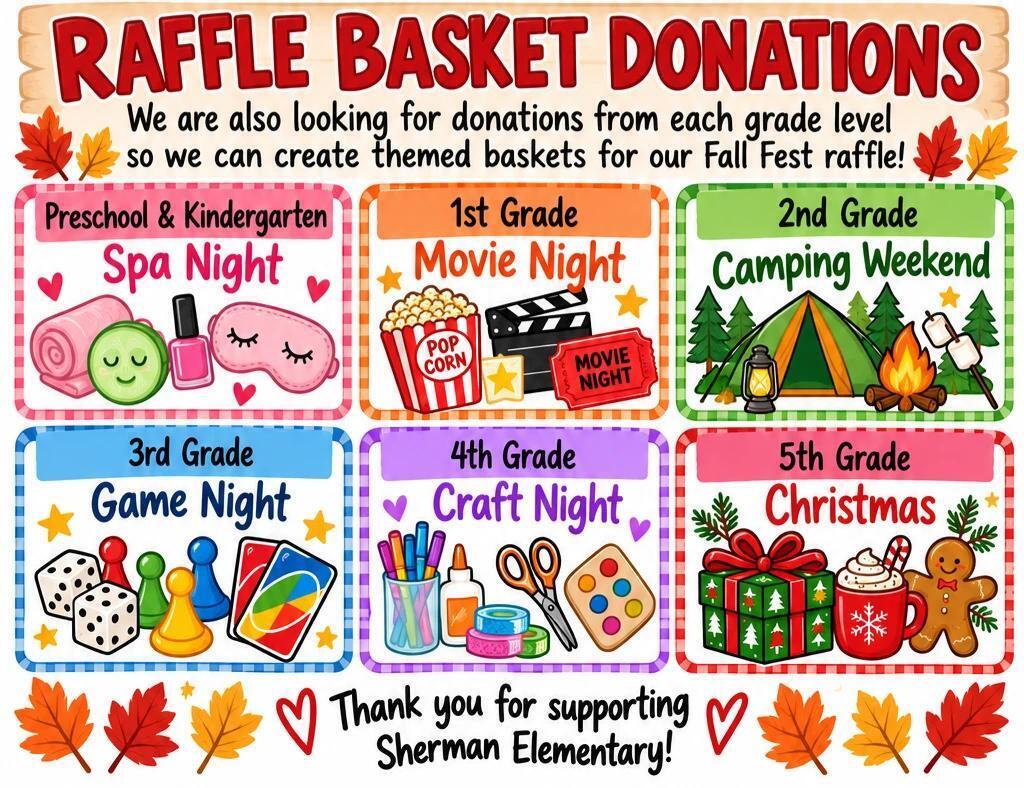 raffle items needed