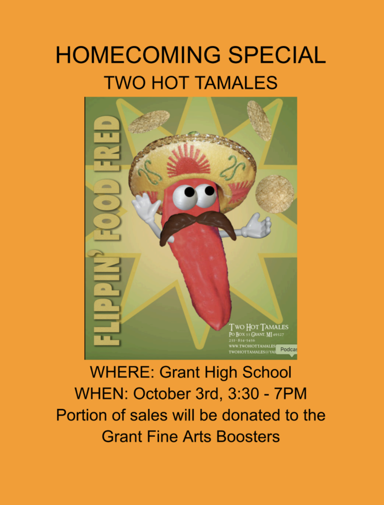 Food Truck at GHS supporting our Grant Fine Arts! 3:30-7:00
