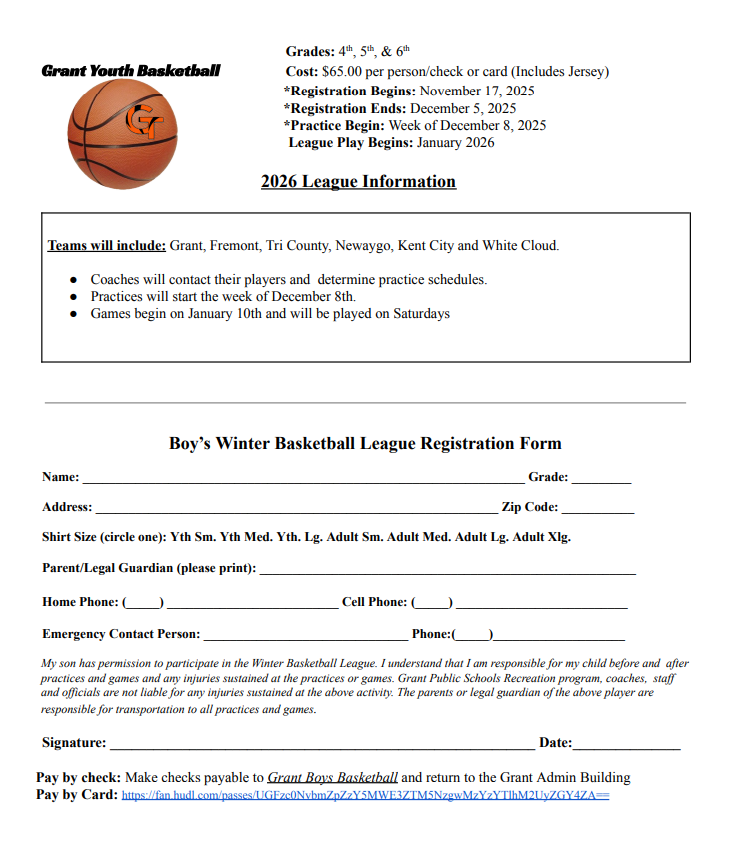 Boys Winter BBall League