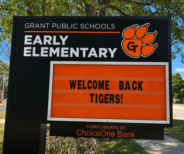 school sign