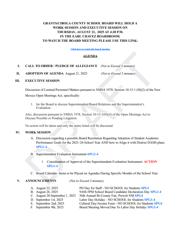 Agenda August 21, 2025
