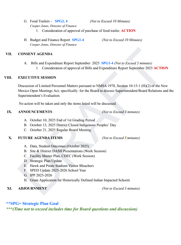 AGENDA OCT 7