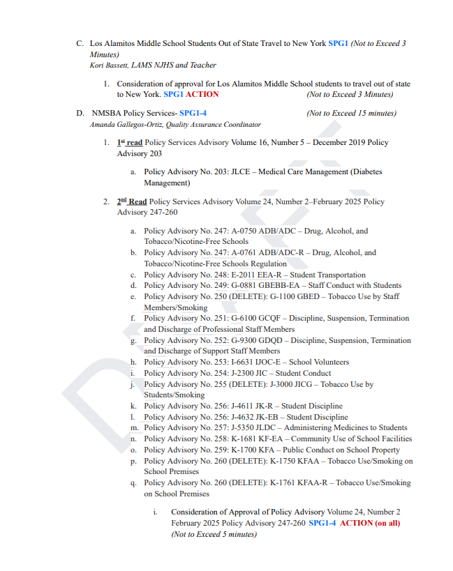 Agenda Oct 21, 2025