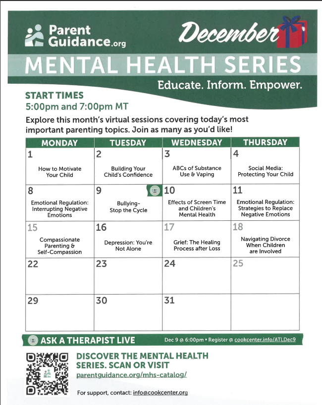 December 2025 Mental Health Series