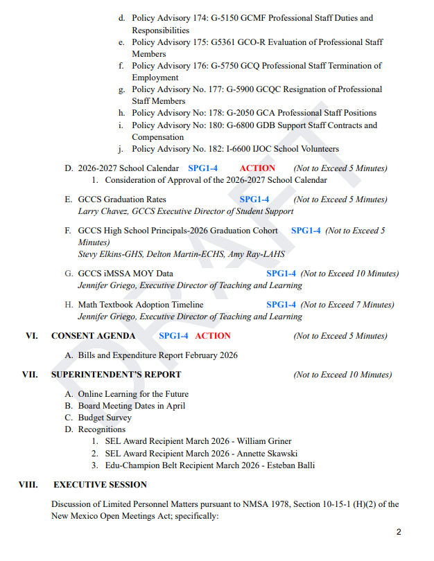 Agenda March 24, 2026