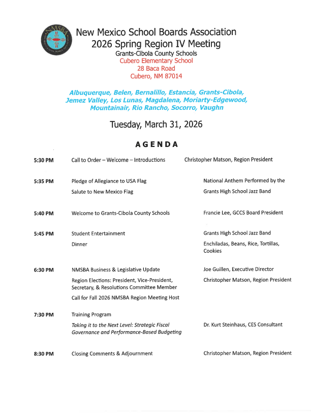 Agenda  March 31, 2026