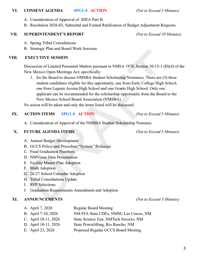 Agenda April 7, 2026