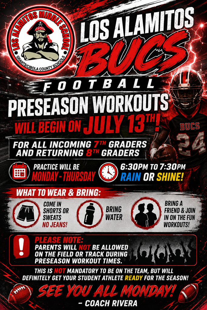 LAMS Football Practice schedule