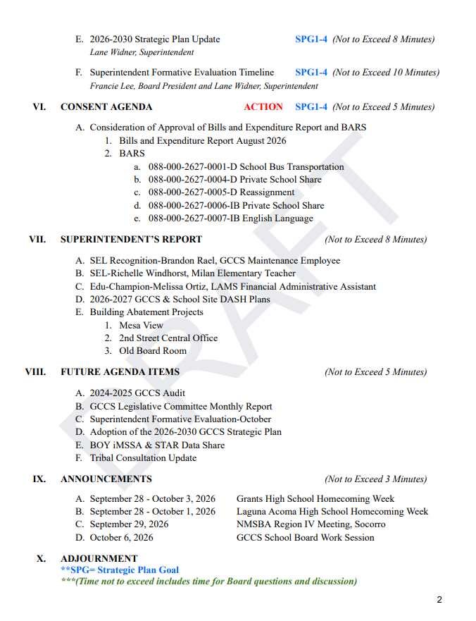 Agenda 9.15.26