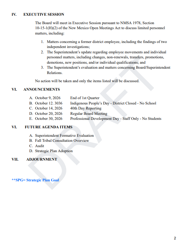 Agenda