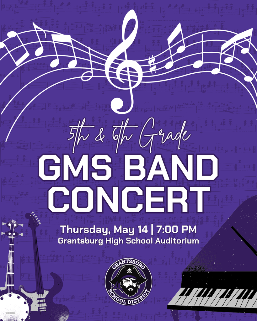 Grade 5 and 6 Band Concert May 14 at 7 pm