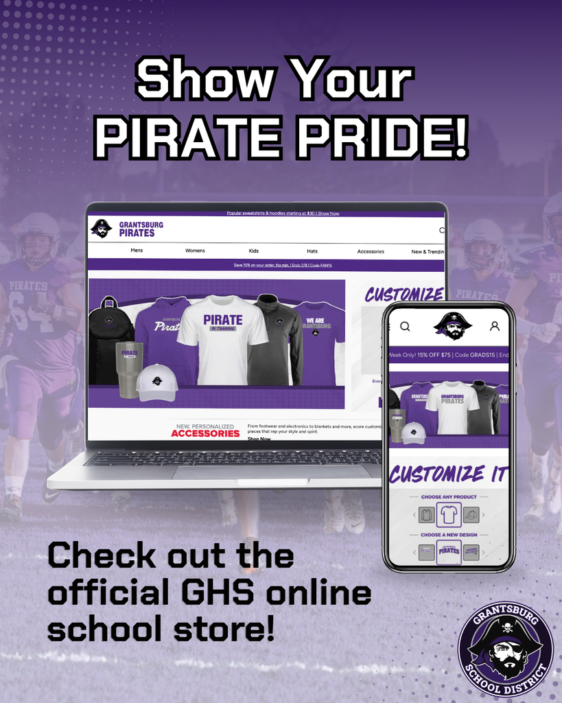 Show your Pirate Pride graphic for the online store