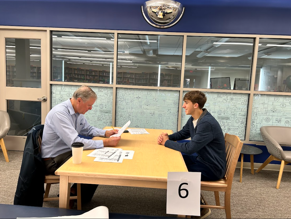 Rotary Interview 2024 with a student and Rotary member