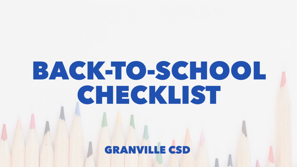 Annual Back to School Checklist