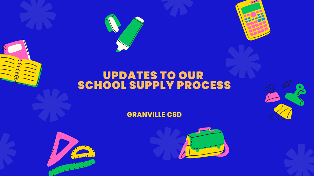Update to our school supply process