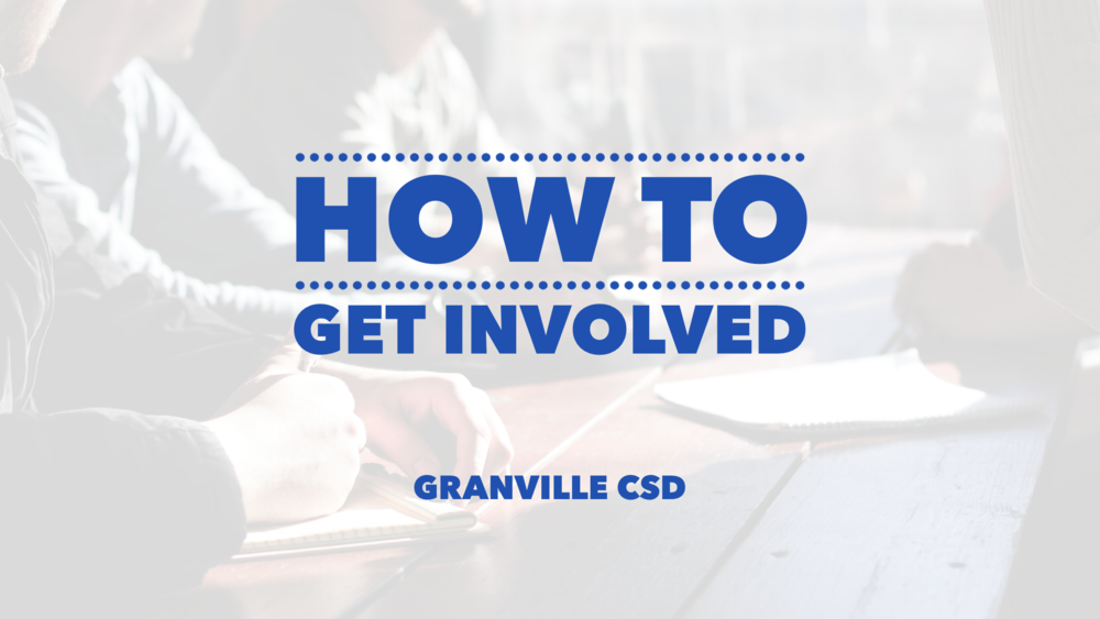 how to get involved written in blue font over a blurred image of people sitting at a wooden table with notepads