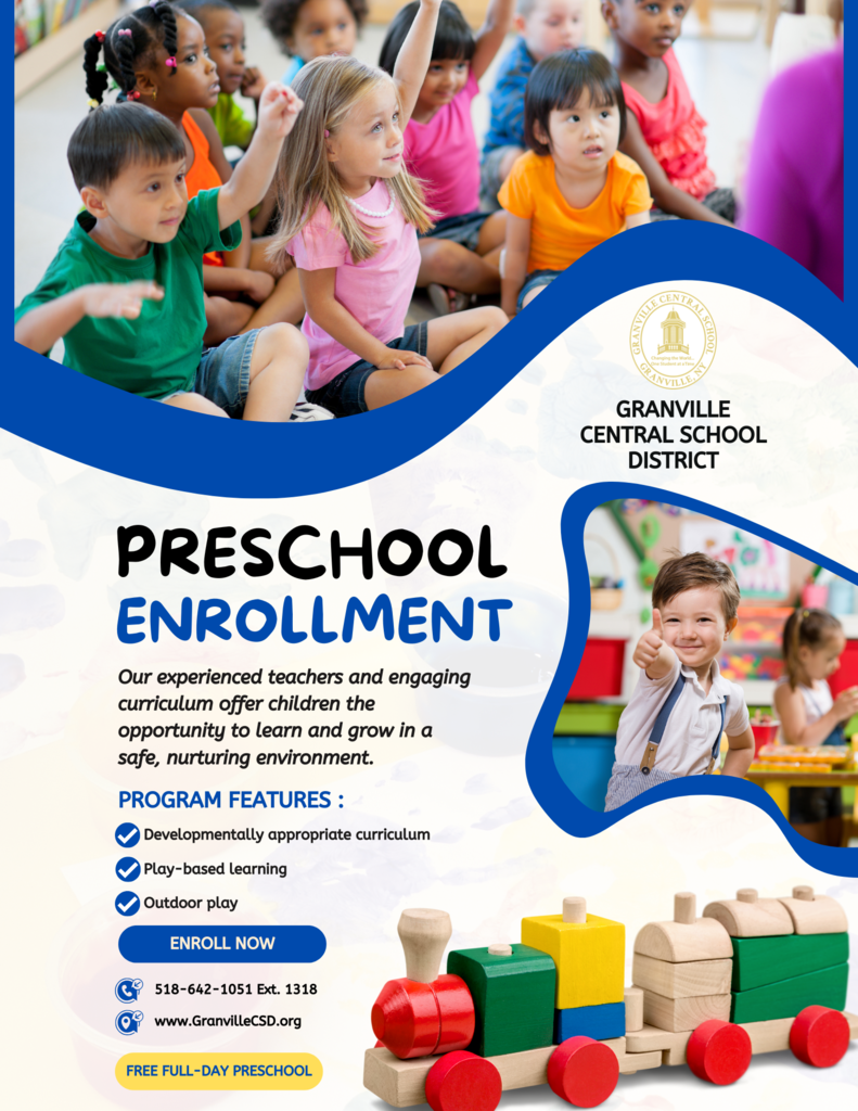 Flyer for Preschool Enrollment - The Program is Filling Up Fast and Will Be Full Soon