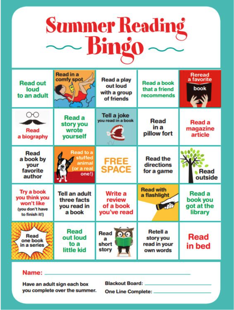 summer reading bingo ideas