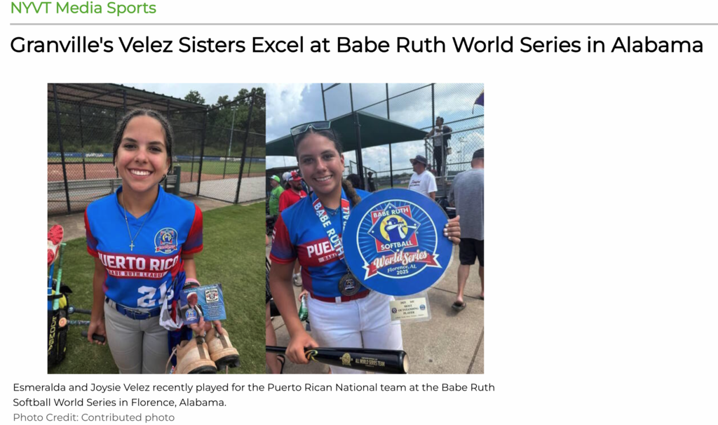 A picture of Granville Softball Players at the World Series in Alabama - August 12th 2025