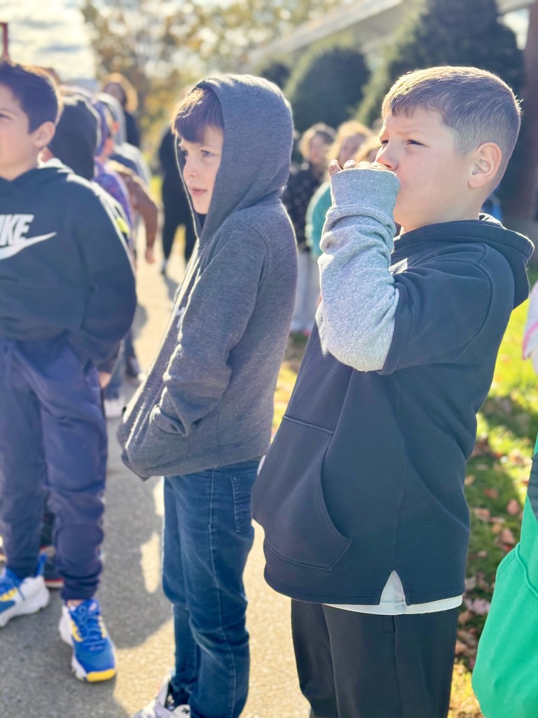 MJT Students cheer on fire safety personnel for fire safety week