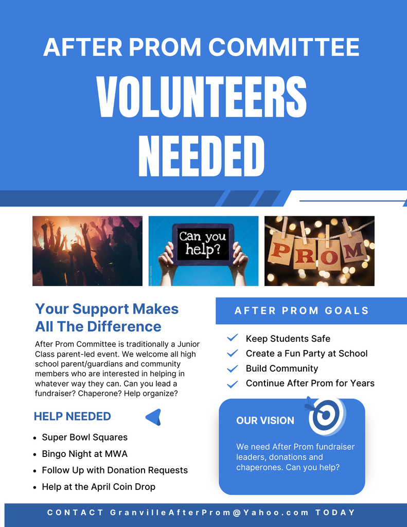 Flyer for After Prom Committee - All details are in the text of the post