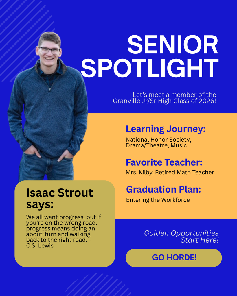Isaac Strout is heading straight to workforce opportunties! 