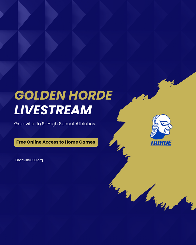 Granville CSD Livestream for Home Games -