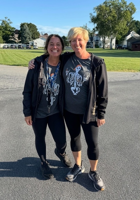 Coach Barber on left and Coach Shaw on right
