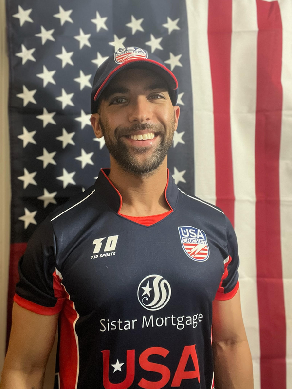 Mr. Rochlani in a Cricket USA Jersey