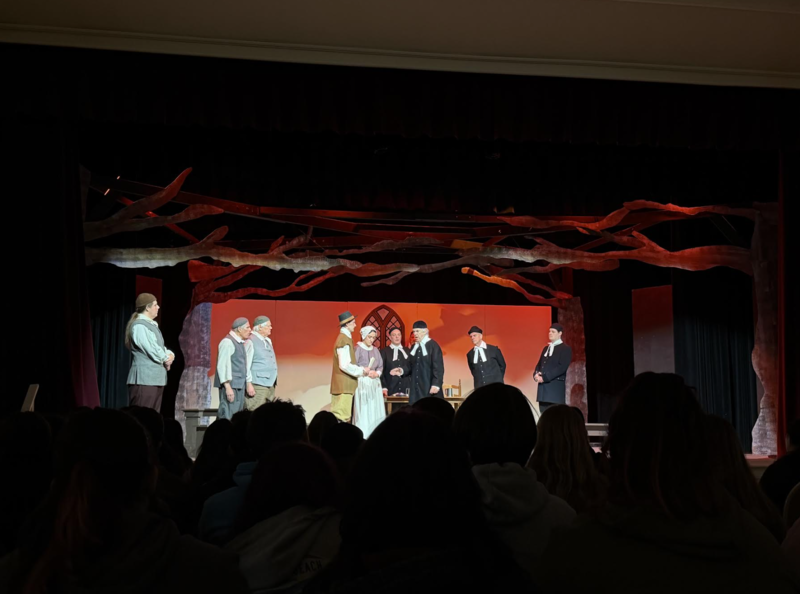 Actors in a scene from the Crucible at Saratoga Music Hall
