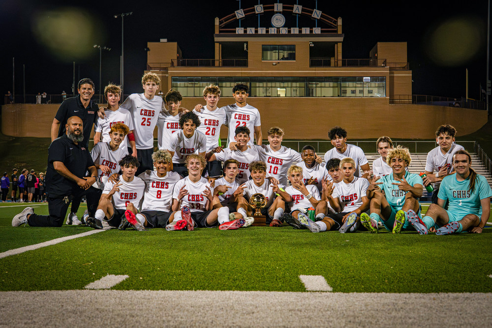 CHHS Boys Team Celebrating Area Championship Victory