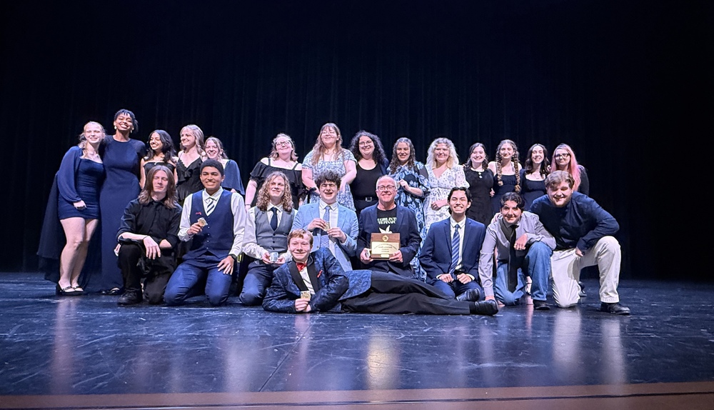 Collegiate Academy Theater posing at regional competition 