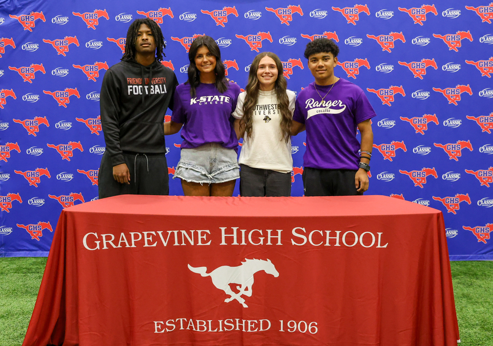 Grapevine Students Signing their national letter of intent