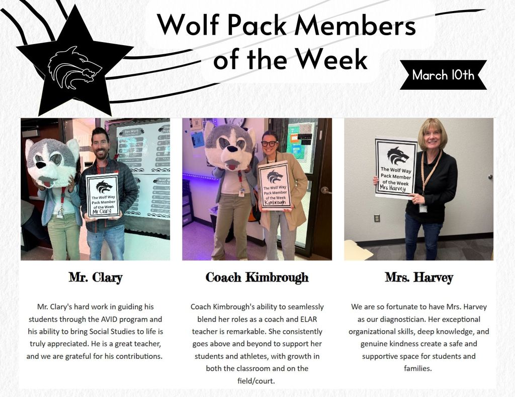 Wolf Pack Members of the Week