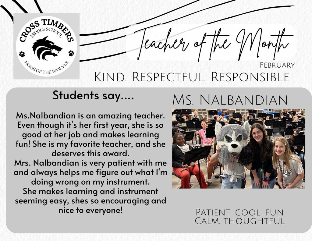Teacher of the Month