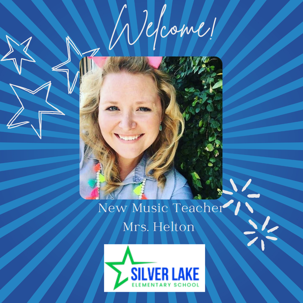 Welcome New Music Teacher Mrs. Helton Silver Lake Elementary School picture of Ms. Helton with pink bow in hair