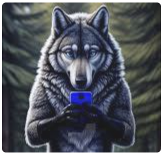 Wolf on Phone