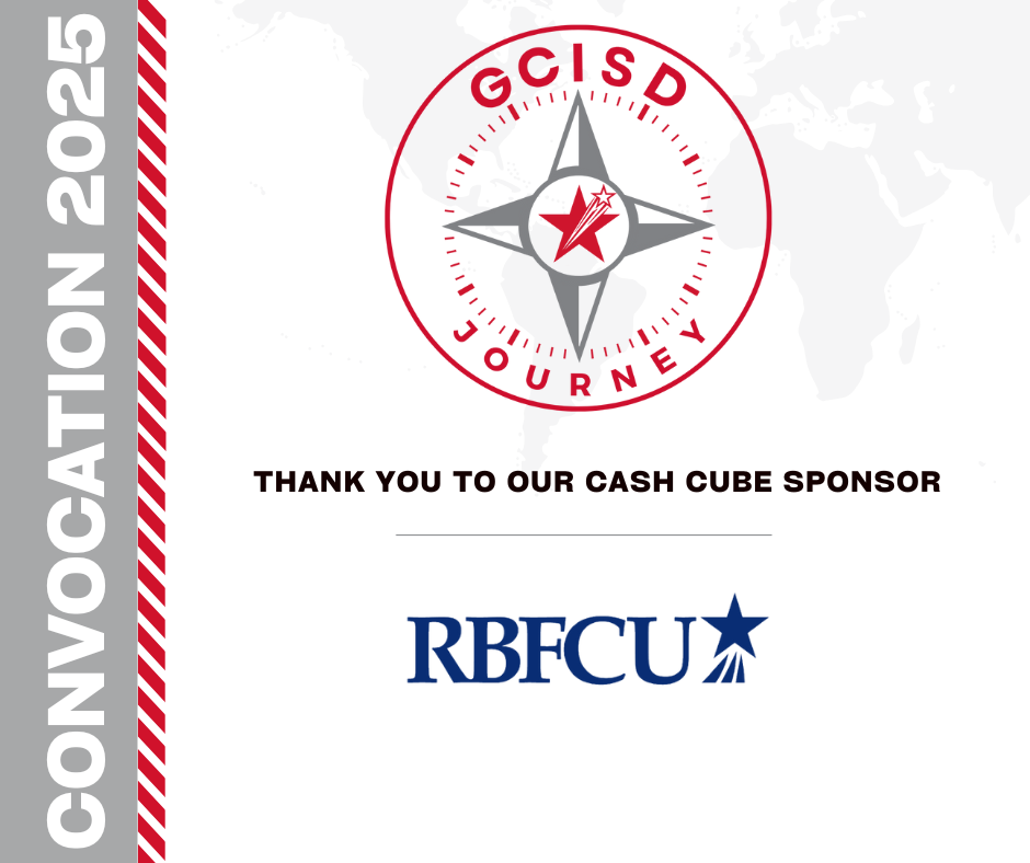 GCISD Convocation Cash Cube Sponsor graphic