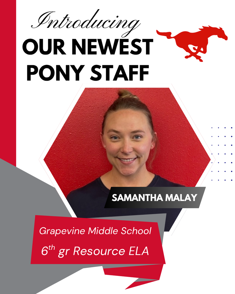 Meet our newest Pony Staff: Samantha Malay– GMS 6th Grade Resource ELA! 🐴📚