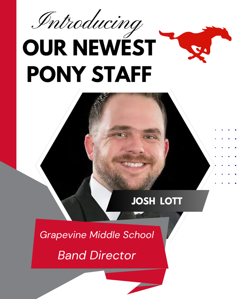 Meet our newest Pony Staff: Josh Lott– GMS Band Director! 🐴📚