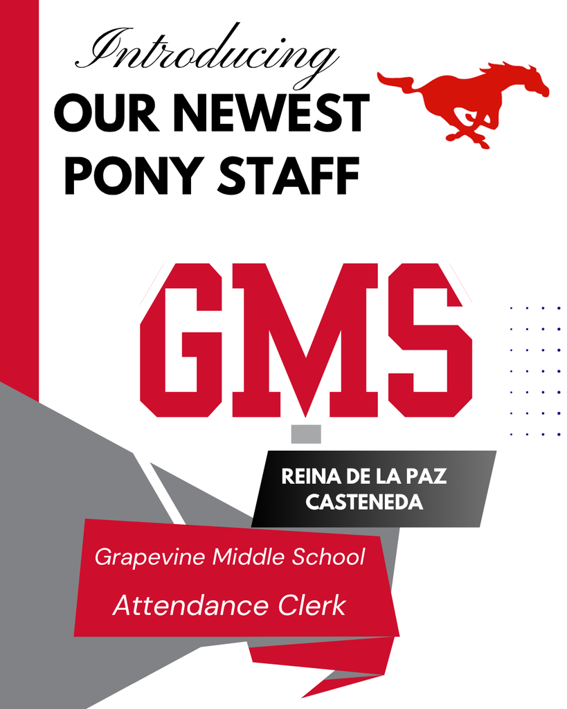Meet our newest Pony Staff: Reina De La Paz Casteneda– GMS Attendance Clerk! 🐴📚
