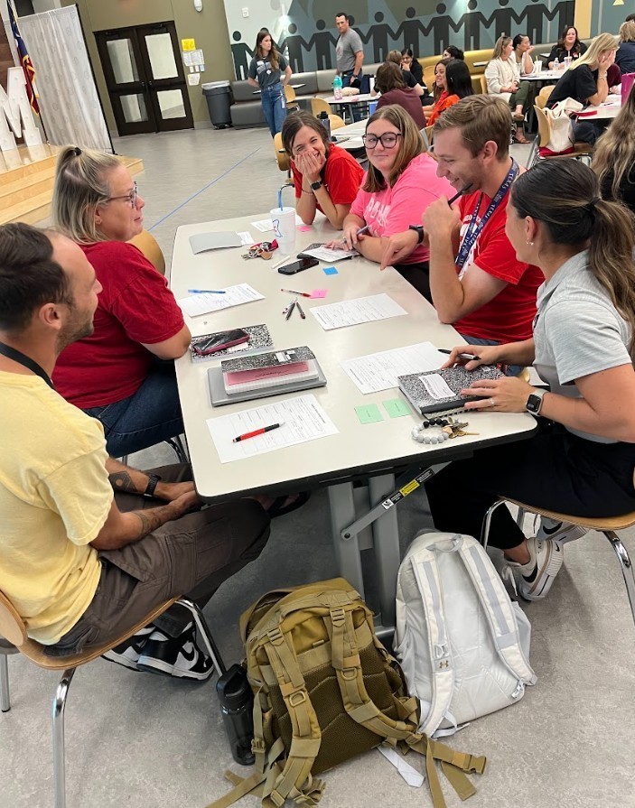 Teachers at professional learning