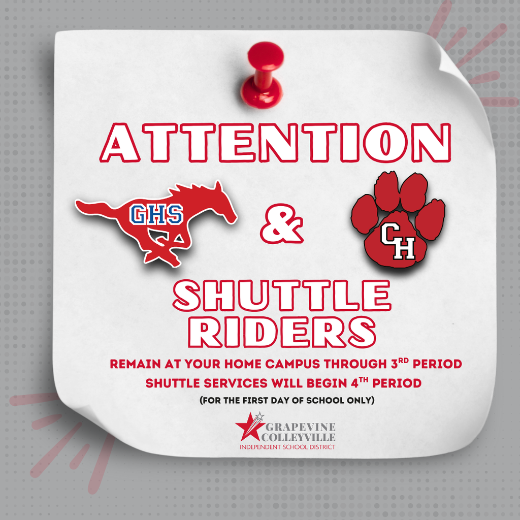Flyer to shuttle riders on first day