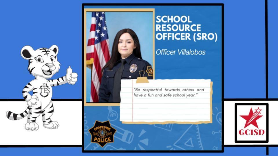 Officer Villalobos - Includes a photo and mission statement.