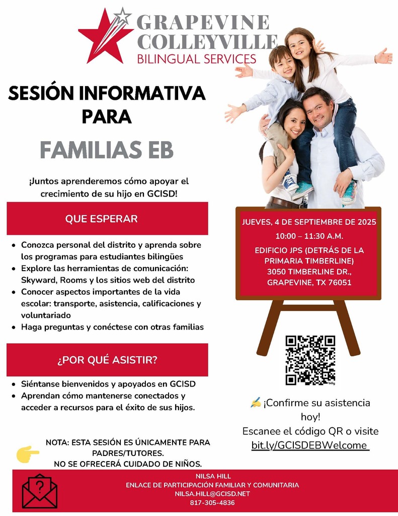 Informative Session for EB Families-flyer - Spanish