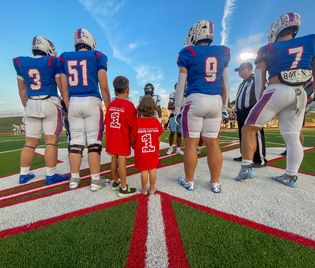 Junior Captains with football players