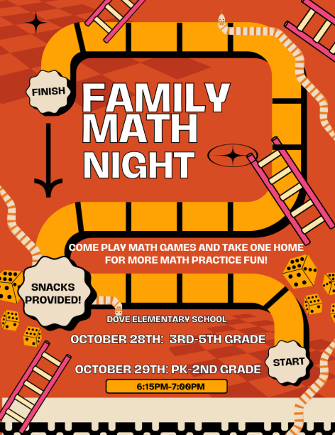 Family Math Nights October 28-29